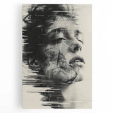 Modern Dining Room Art - Abstract Black and White Wall Decor