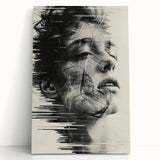 Modern Dining Room Art - Abstract Black and White Wall Decor