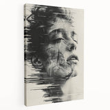 Modern Dining Room Art - Abstract Black and White Wall Decor