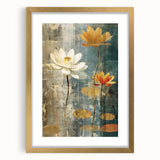 Lotus Flower Living Room Wall Art - Modern Canvas & Framed Print