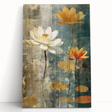 Lotus Flower Living Room Wall Art - Modern Canvas & Framed Print