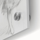 Abstract figurative acrylic artwork displayed on glass, featuring vibrant colors and intricate details, ideal for modern home decor and artistic settings.