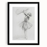 Abstract figurative black frame with mat, showcasing a modern artistic design suitable for contemporary decor. Perfect for elevating living spaces or offices.