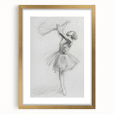 Abstract figurative art frame in a sleek gold finish, showcasing a vibrant composition with dynamic shapes and colors, perfect for modern decor in any setting.