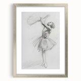 Abstract figurative frame with a silver mat and a sleek front view, showcasing modern art design, perfect for enhancing contemporary home decor.