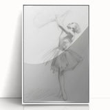 Framed acrylic artwork showcasing an abstract figurative design in white, featuring fluid shapes and vibrant colors. Ideal for modern home decor or gallery settings.