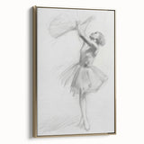 Framed abstract figurative canvas artwork with a gold frame, showcasing a modern design in vibrant colors, perfect for contemporary home decor.