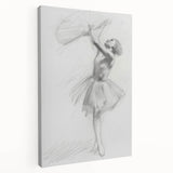 Abstract figurative stretched canvas artwork showcasing vibrant colors and dynamic shapes, viewed from the side, perfect for modern home decor.