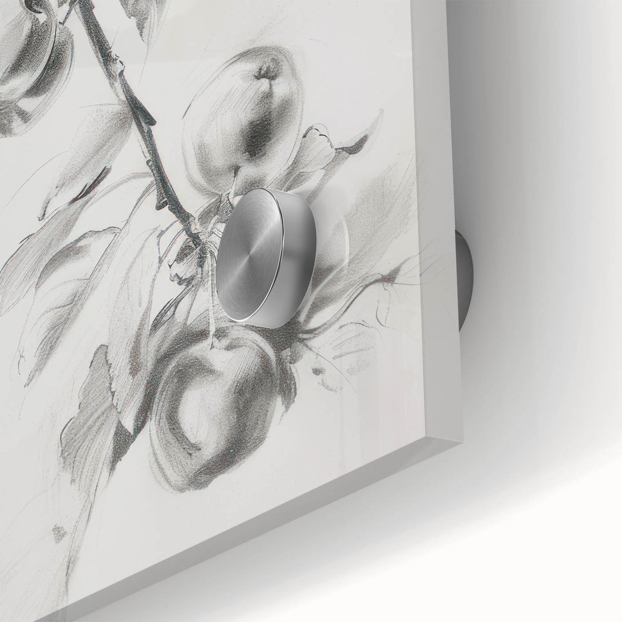 Close-up of an abstract floral acrylic glass artwork showcasing vibrant colors and intricate details, perfect for modern home decor or gallery display.