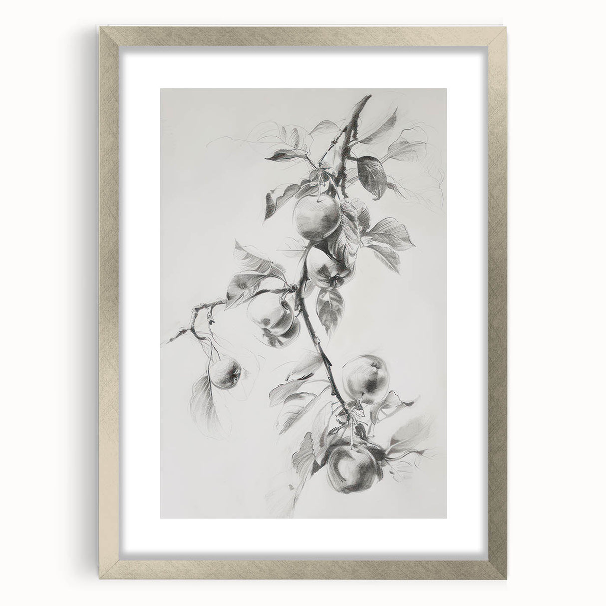 Abstract floral frame with silver matting showcasing vibrant colors and intricate patterns, ideal for modern home decor, enhancing any living space.