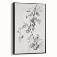 Framed black canvas showcasing vibrant abstract floral design, elegantly displayed from the side, perfect for modern home decor and art enthusiasts.