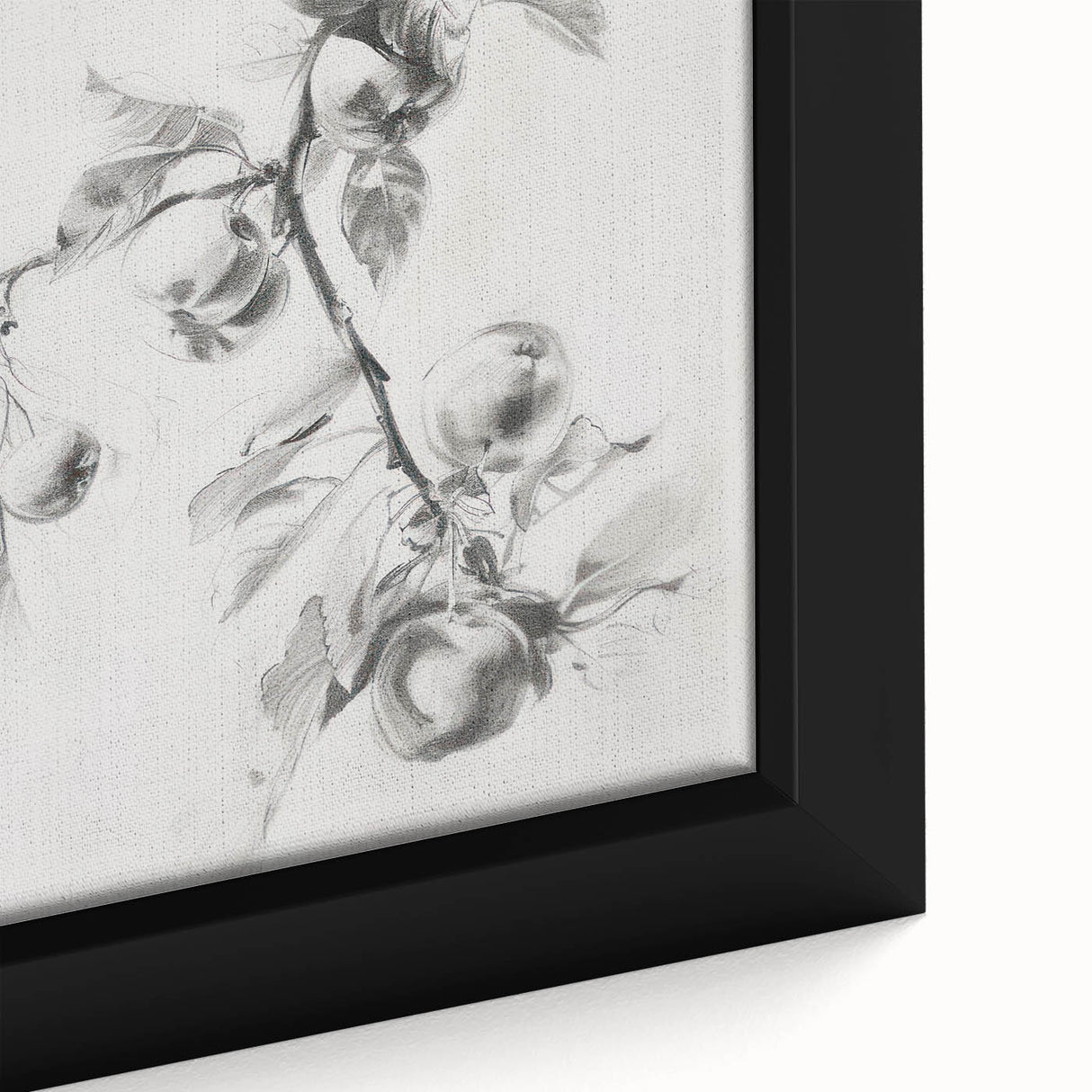 Close-up of a framed canvas artwork showcasing vibrant abstract florals in shades of pink, blue, and green, adding a modern touch to home decor.