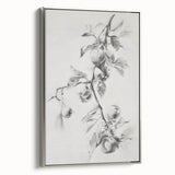 Framed canvas artwork showcasing abstract floral designs in vibrant colors, featuring a sleek silver frame, perfect for modern home decor enhancement.