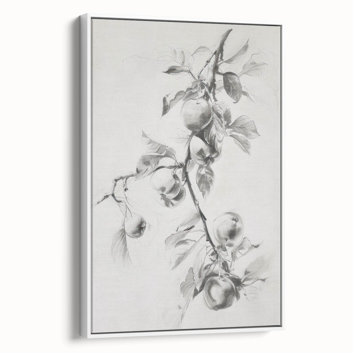 Framed canvas artwork showcasing vibrant abstract florals in soft pastel colors, displayed from a side view. Perfect for modern home decor and art enthusiasts.