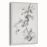 Framed canvas artwork showcasing vibrant abstract florals in soft pastel colors, displayed from a side view. Perfect for modern home decor and art enthusiasts.