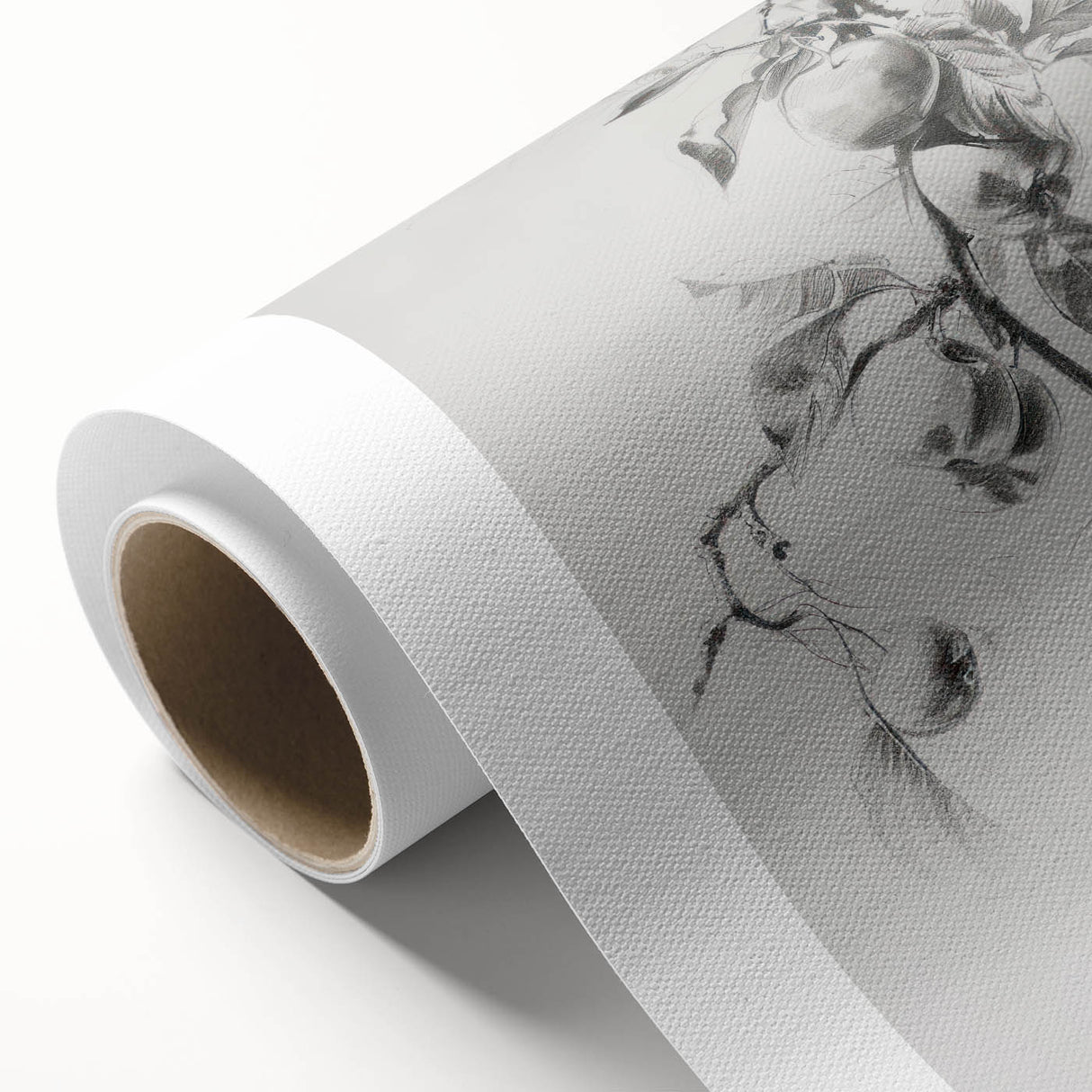 Abstract floral design on rolled canvas, showcasing vibrant colors and intricate patterns, ideal for modern home decor. Packaged securely in a robust cardboard tube.
