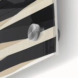 Contemporary Abstract Canvas – Neutral Black, Beige & Ivory Layers