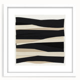 Contemporary Abstract Canvas – Neutral Black, Beige & Ivory Layers