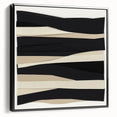 Contemporary Abstract Canvas – Neutral Black, Beige & Ivory Layers
