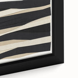 Contemporary Abstract Canvas – Neutral Black, Beige & Ivory Layers