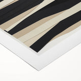 Contemporary Abstract Canvas – Neutral Black, Beige & Ivory Layers