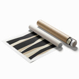 Contemporary Abstract Canvas – Neutral Black, Beige & Ivory Layers