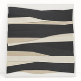 Contemporary Abstract Canvas – Neutral Black, Beige & Ivory Layers
