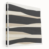 Contemporary Abstract Canvas – Neutral Black, Beige & Ivory Layers