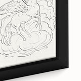 Expressionist Wall Art: Pegasus Flying Through Clouds