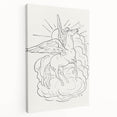 Expressionist Wall Art: Pegasus Flying Through Clouds