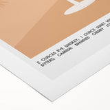 Art deco poster featuring a stylized cocktail glass on a rolled canvas, ideal for dining room decor.