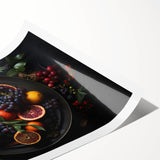 Extra large wall art featuring line art flowers in black on white, rolled print, suitable for large living room decor.