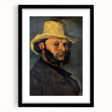 Impressionist Portrait Wall Art - Cézanne's Gustave Boyer in Straw Hat