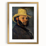 Impressionist Portrait Wall Art - Cézanne's Gustave Boyer in Straw Hat