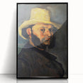 Impressionist Portrait Wall Art - Cézanne's Gustave Boyer in Straw Hat