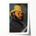 Impressionist Portrait Wall Art - Cézanne's Gustave Boyer in Straw Hat