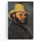 Impressionist Portrait Wall Art - Cézanne's Gustave Boyer in Straw Hat
