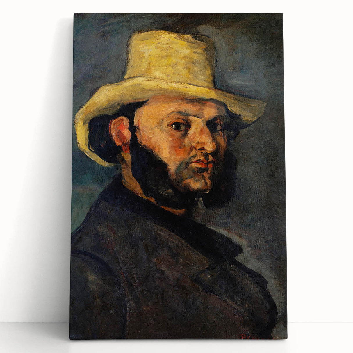 Impressionist Portrait Wall Art - Cézanne's Gustave Boyer in Straw Hat