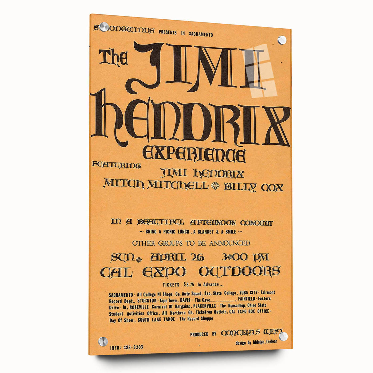 Jimi Hendrix Retro Wall Art – Vintage Concert Experience Print