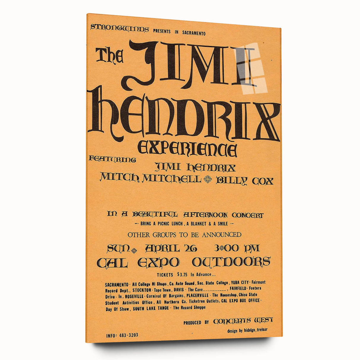 Jimi Hendrix Retro Wall Art – Vintage Concert Experience Print