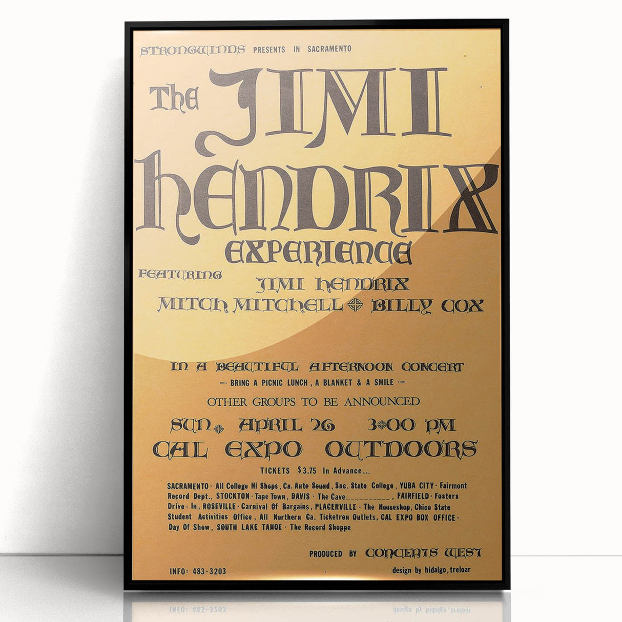 Jimi Hendrix Retro Wall Art – Vintage Concert Experience Print