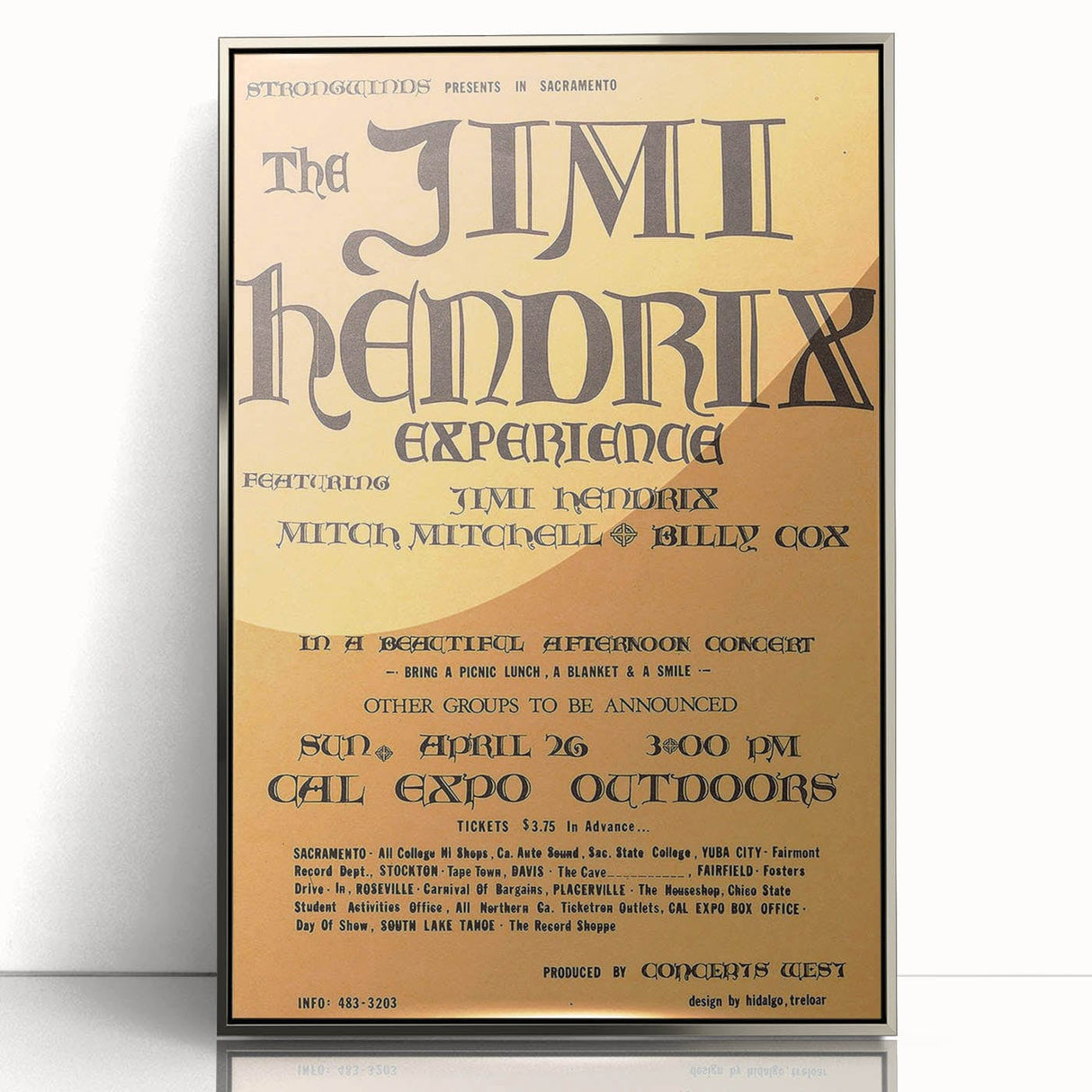 Jimi Hendrix Retro Wall Art – Vintage Concert Experience Print