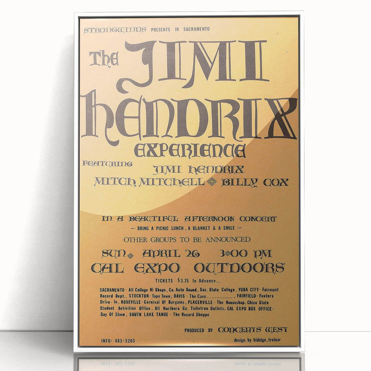 Jimi Hendrix Retro Wall Art – Vintage Concert Experience Print