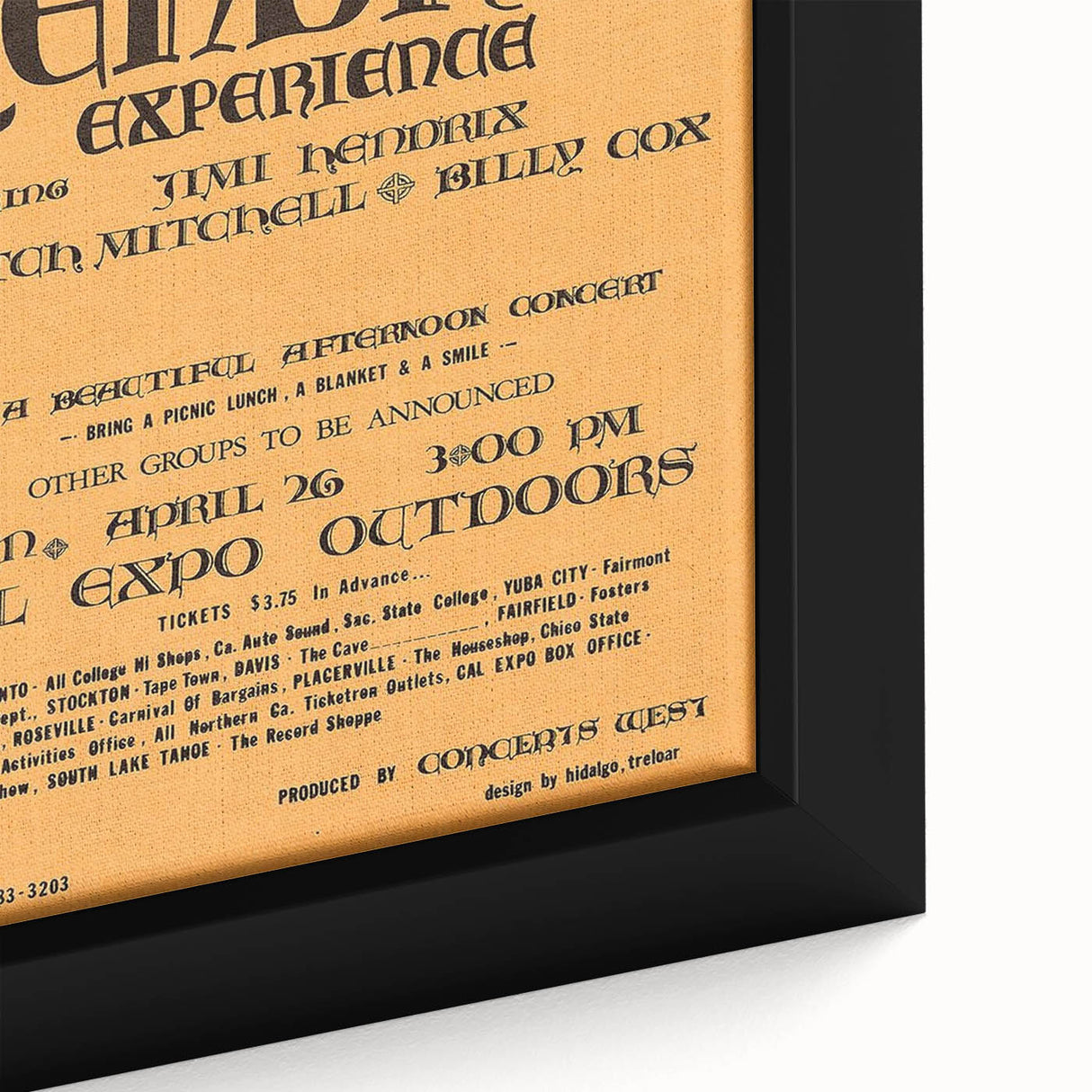 Jimi Hendrix Retro Wall Art – Vintage Concert Experience Print