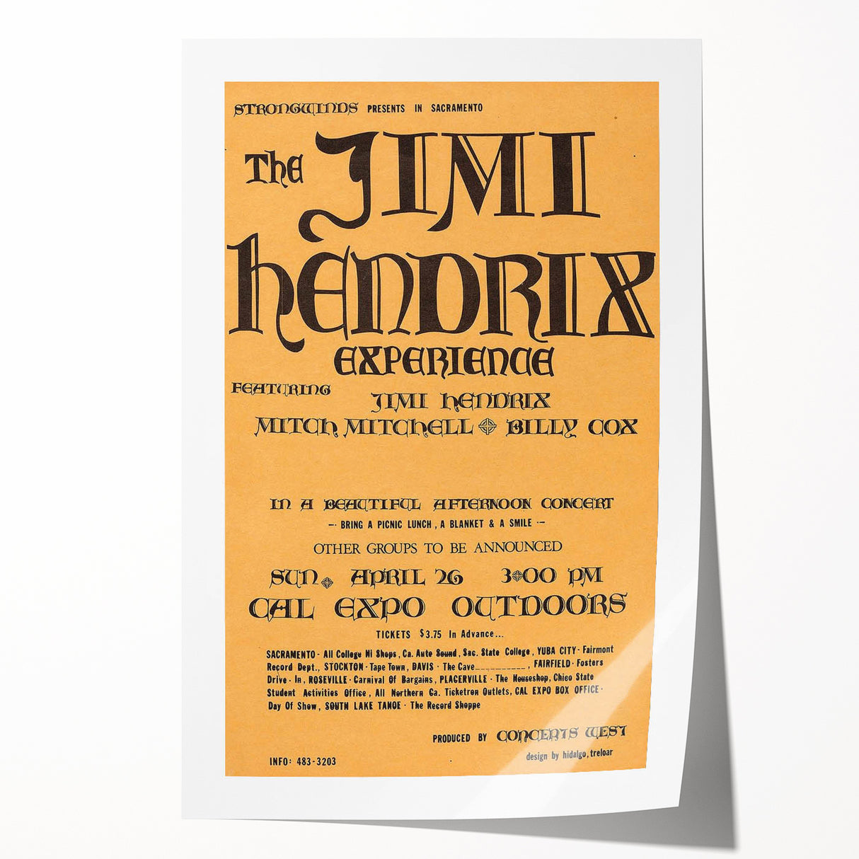 Jimi Hendrix Retro Wall Art – Vintage Concert Experience Print