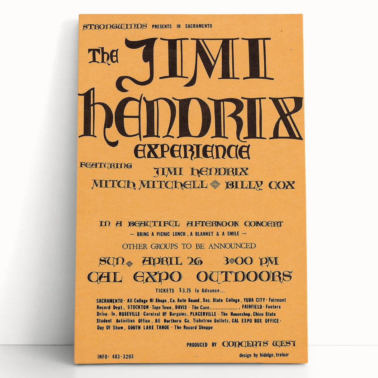 Jimi Hendrix Retro Wall Art – Vintage Concert Experience Print