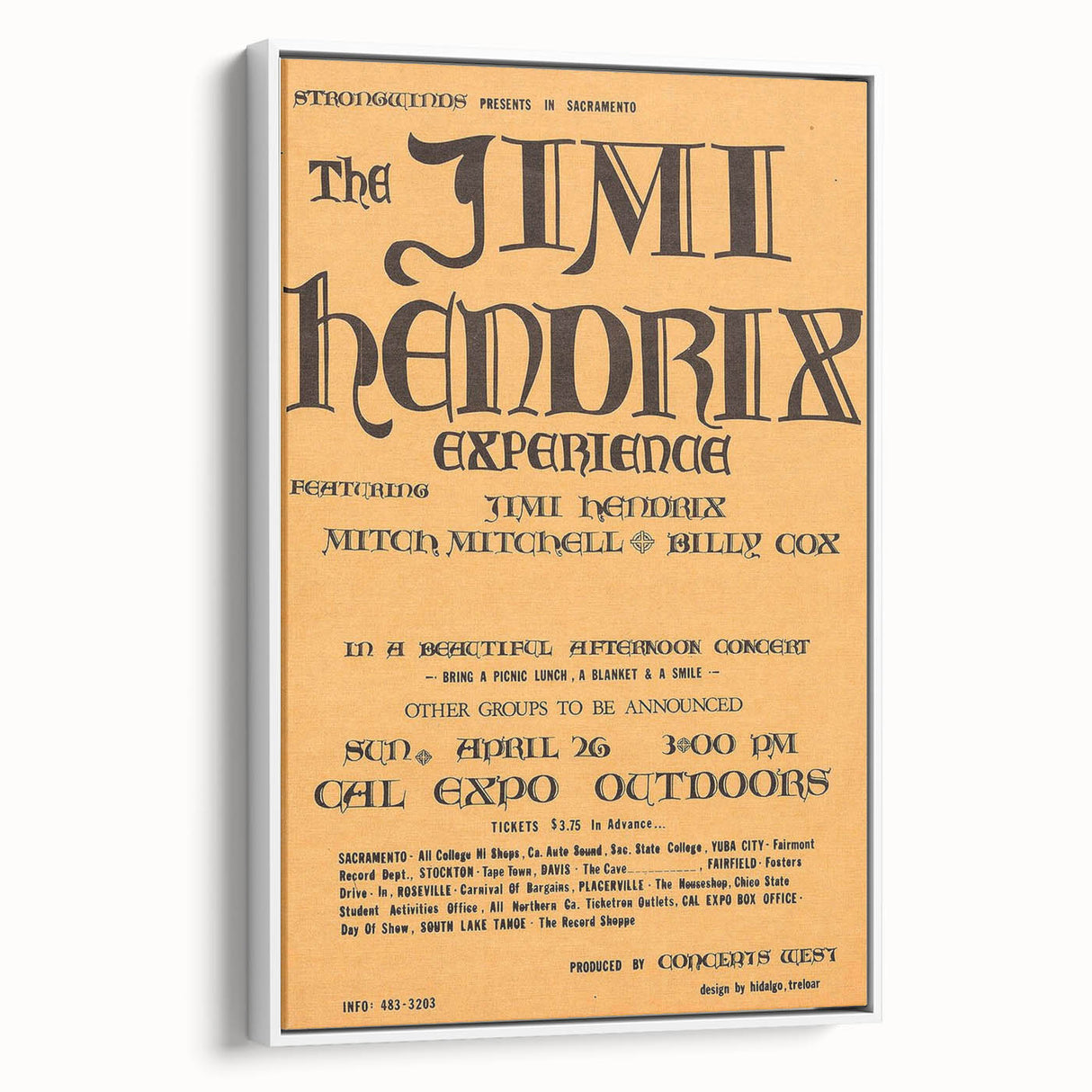 Jimi Hendrix Retro Wall Art – Vintage Concert Experience Print