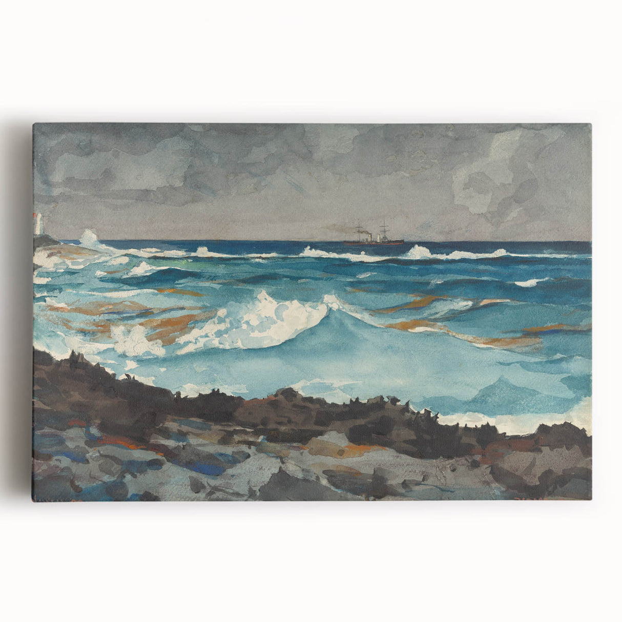 Seascape Realism Art – Waves at Nassau Fine Art Realism Print