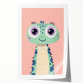 Cute Green Dinosaur Wall Art - Girls Room & Nursery Decor