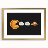 Extra large abstract art print featuring textured autumnal hues in a gold frame, ideal for living room decor.